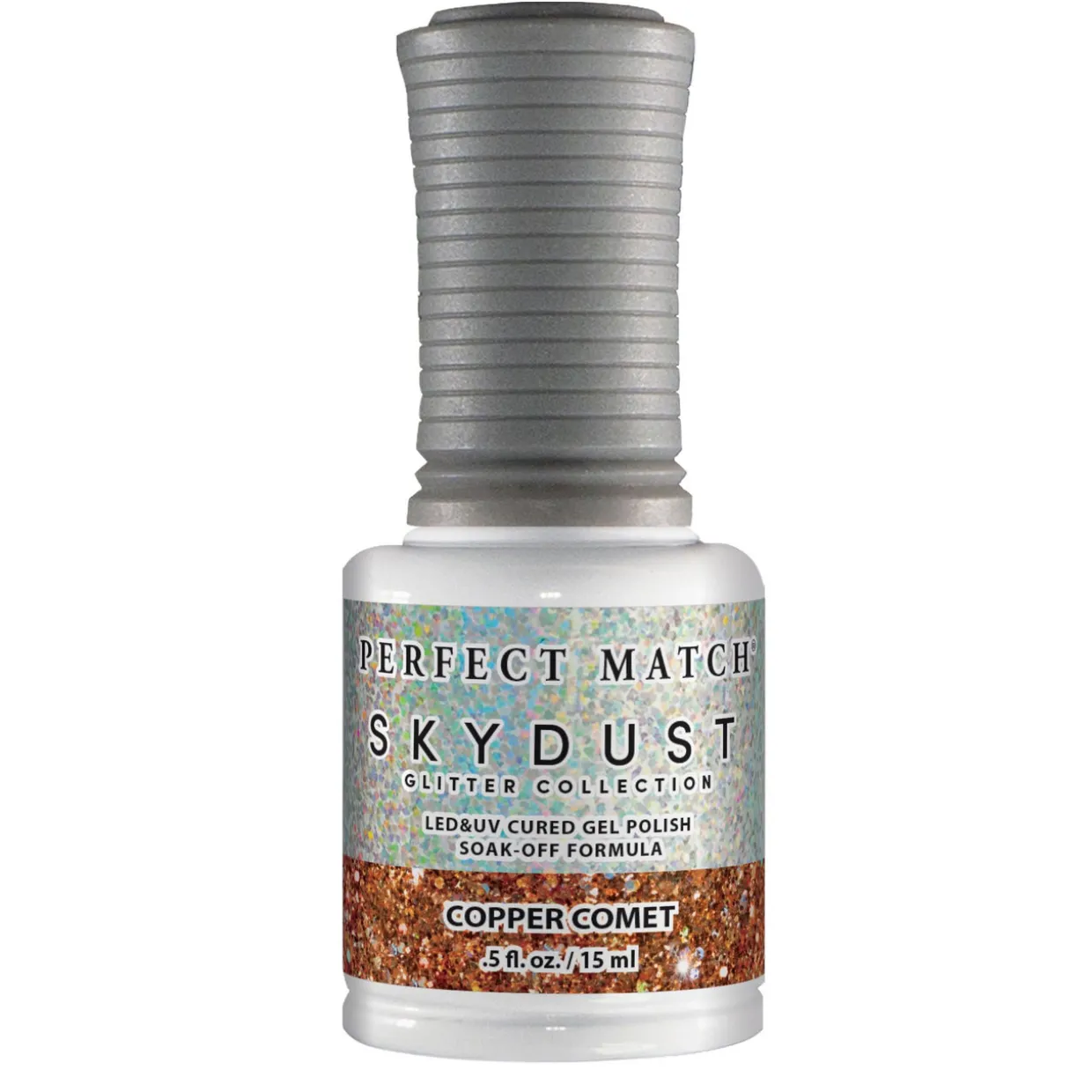 LeChat "Copper Comet" - Perfect Match Sky Dust Collection Duo Set Lacquer & Gel - SDMS11, 15 mL | .5 fl. oz
