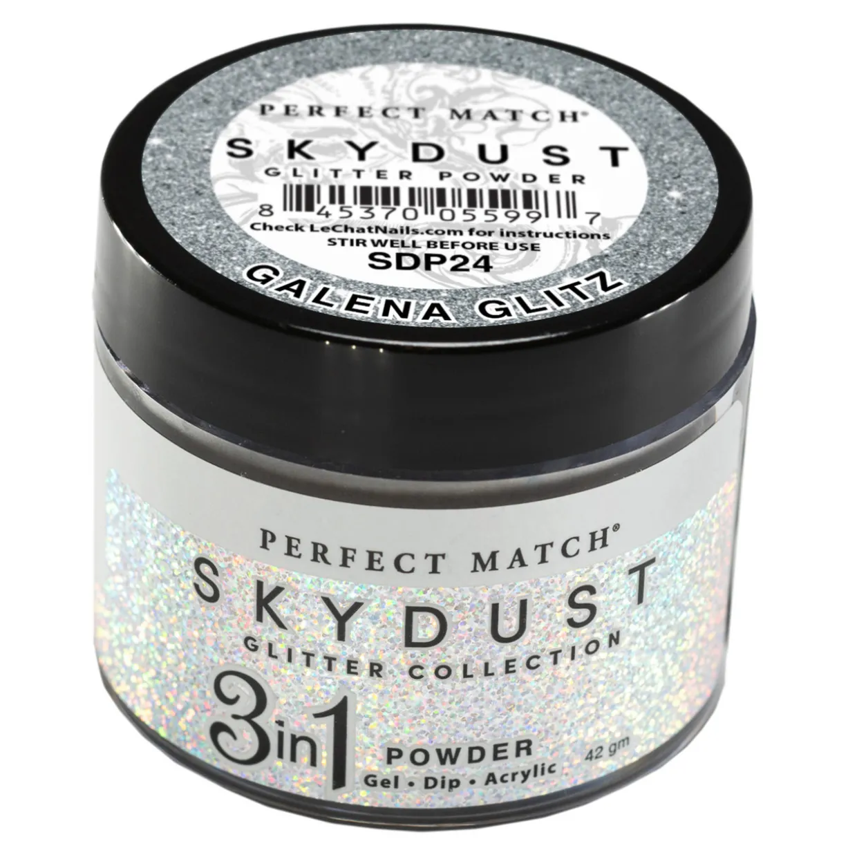 LeChat "Galina Glitz" - Perfect Match Sky Dust Collection 3-in-1 Dip Powder, 42g - SDP24, 43 g