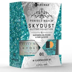 LeChat "Gamma Ray" - Perfect Match Sky Dust Collection Duo Set Lacquer & Gel - SDMS01, 15 mL | .5 fl. oz