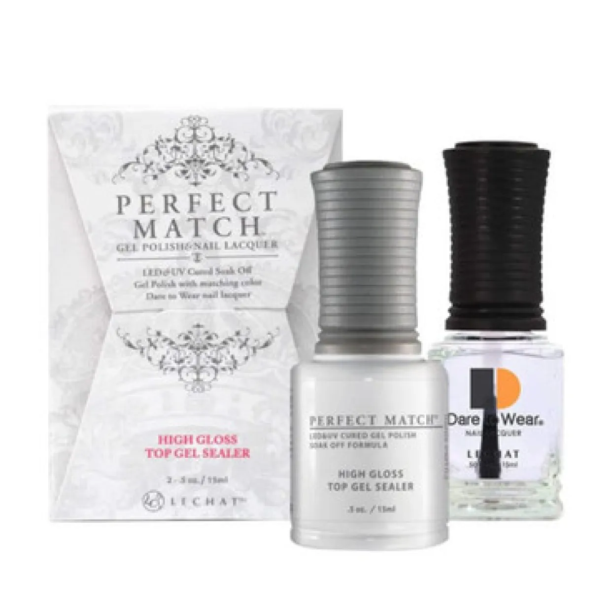 LeChat High Gloss Top Gel Sealer, includes free lacquer top coat - PMT03, 15 mL | .5 fl. Oz.