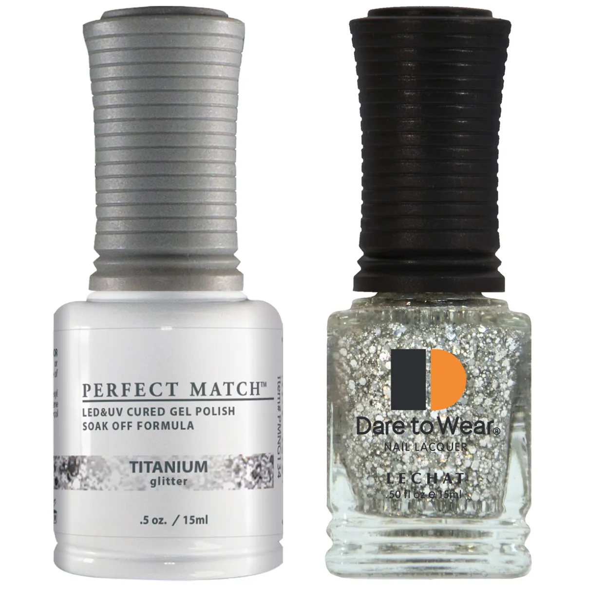 Le Chat Perfect Match Gel Polish & Lacquer Set, Titanium, 15 mL | .5 fl. oz., PMS134