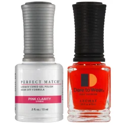 Le Chat Perfect Match Gel Polish & Lacquer Set, Pink Clarity, 15 mL | .5 fl. oz., PMS054