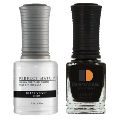 Le Chat Perfect Match Gel Polish & Lacquer Set, Black Velvet, 15 mL | .5 fl. oz., PMS030