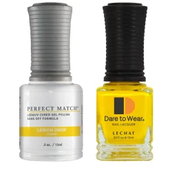 Le Chat Perfect Match Gel Polish & Lacquer Set, Lemon Drop, 15 mL | .5 fl. oz., PMS118