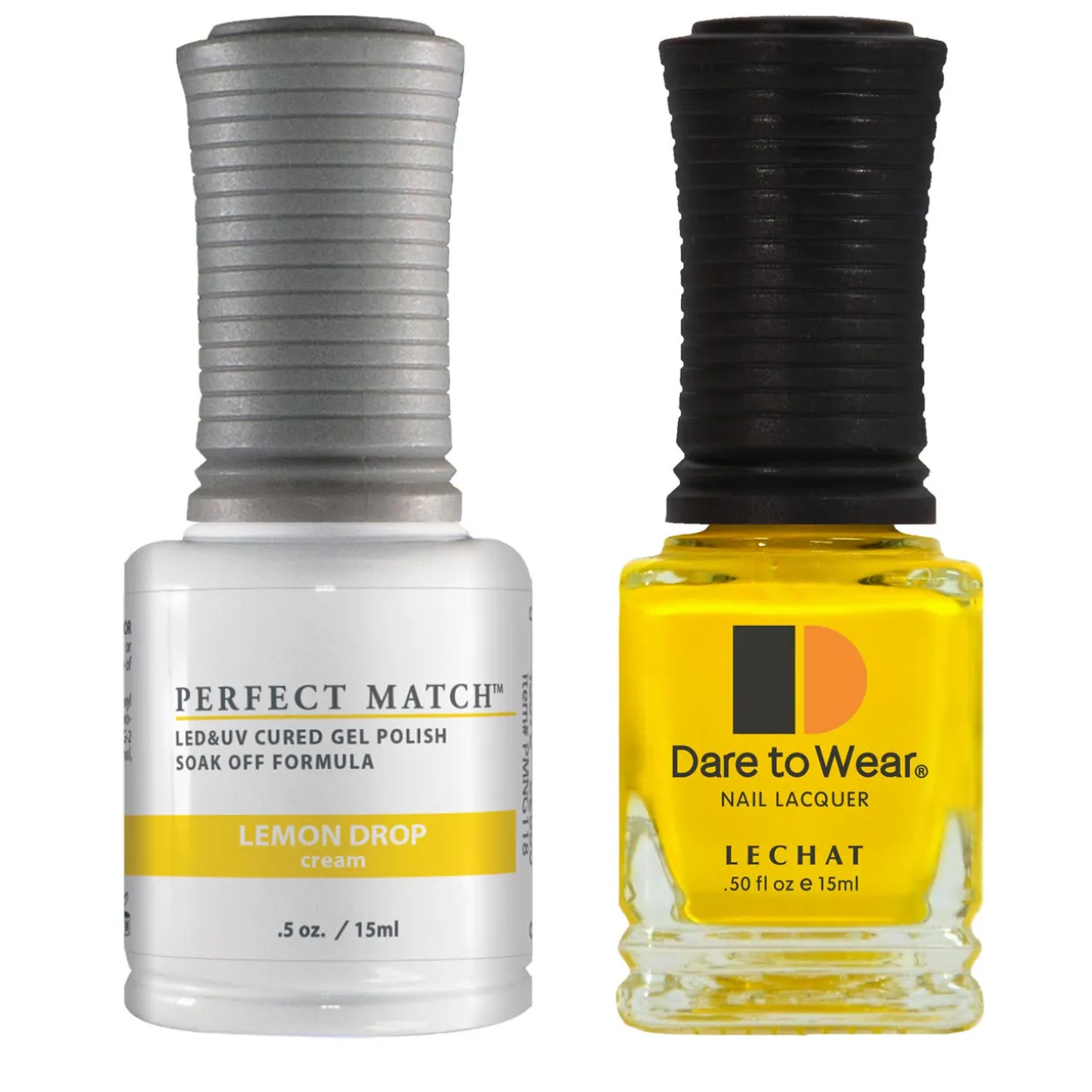 Le Chat Perfect Match Gel Polish & Lacquer Set, Lemon Drop, 15 mL | .5 fl. oz., PMS118