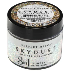 LeChat "Twilight Twinkle" - Perfect Match Sky Dust Collection 3-in-1 Dip Powder, 42g - SDP08, 43 g