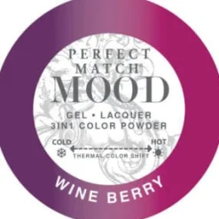 LeChat "Wine Berry " - Perfect Match MOOD Collection Duo Set Lacquer & Gel - SKU:PMMDS49