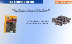 Medicool Red/Brown Sanding Bands, Coarse, Box of 100