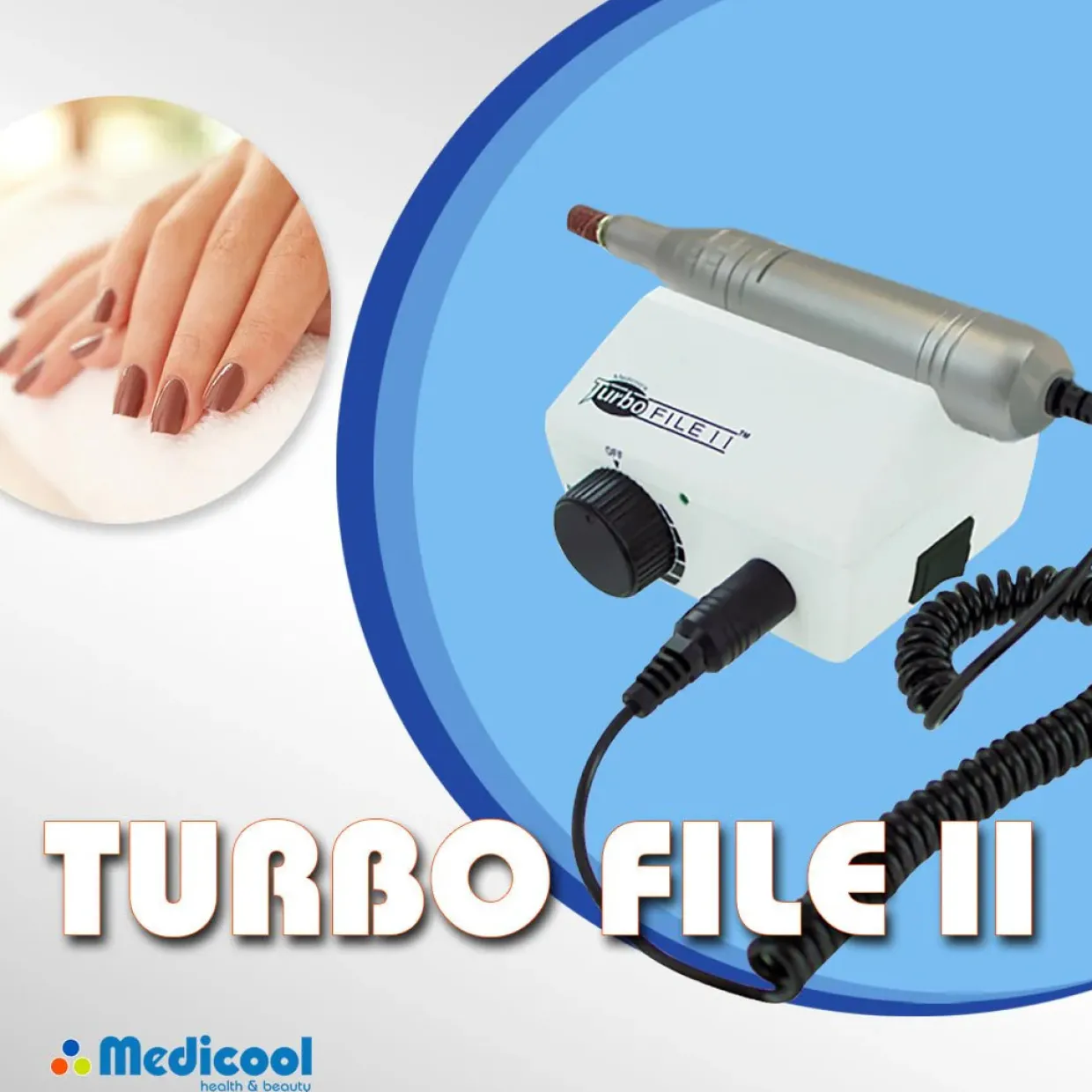 Medicool TurboFile II Electric Nail File - White