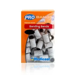 Medicool White Zebra Sanding Bands | Medium Grit, 100 ct.