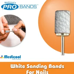 Medicool White Zebra Sanding Bands | Coarse Grit, 100 ct.