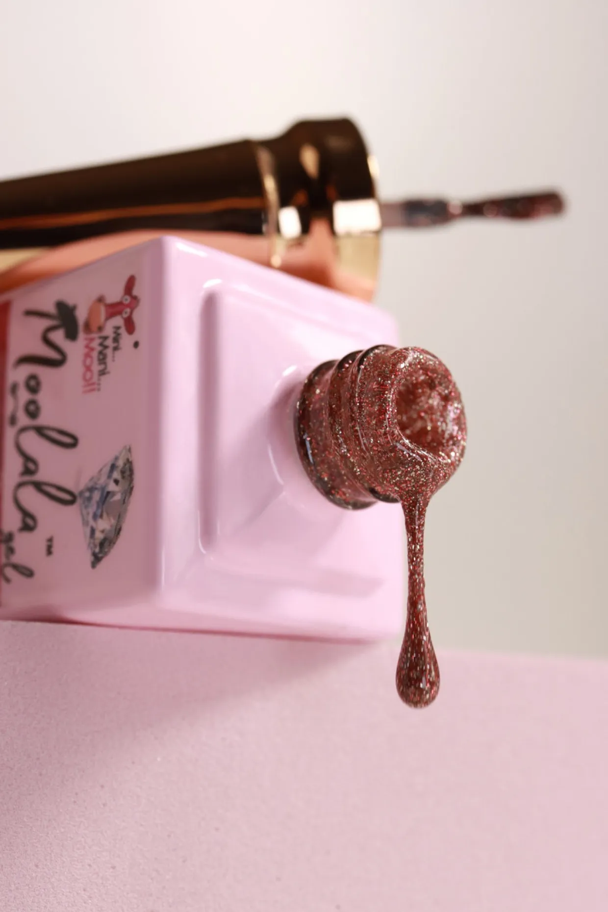 Moolala™ Diamond Luxury Gel Polish, Pink, 10 mL