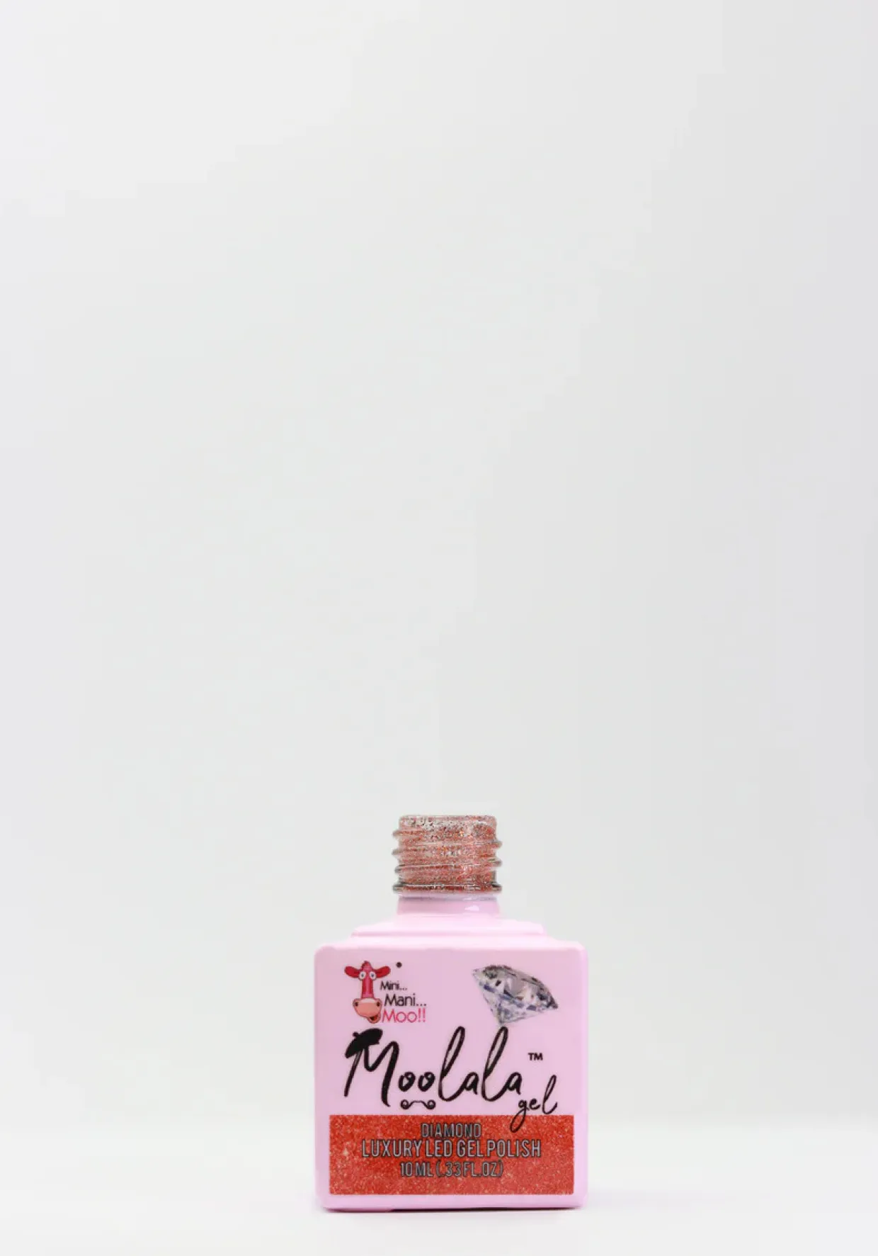 Moolala™ Diamond Luxury Gel Polish, Coral, 10 mL
