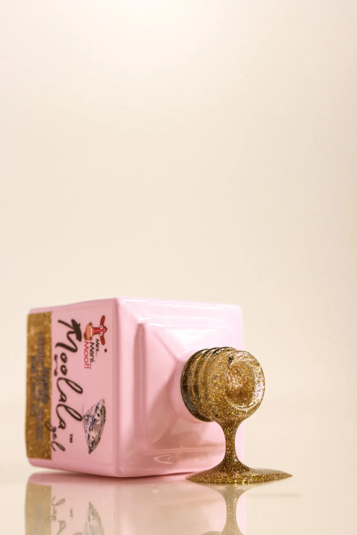 Moolala™ 2 Step Gel - #25 Glittery Gold, 10 mL