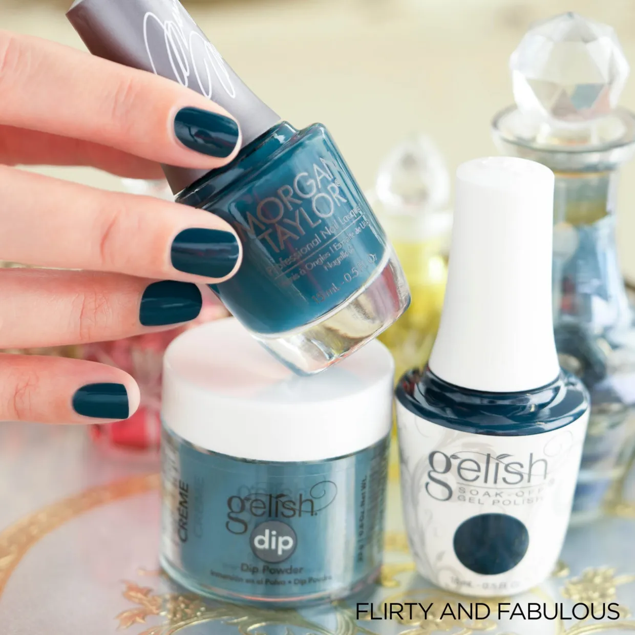Morgan Taylor "Flirty And Fabulous" Nail Lacquer, Teal Creme, 15 mL | .5 fl oz