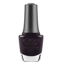 Morgan Taylor Nail Lacquer "A Hundred Present Yes", Purple Charcoal Creme, 15 mL | .5 fl oz - On My Wish List Collection