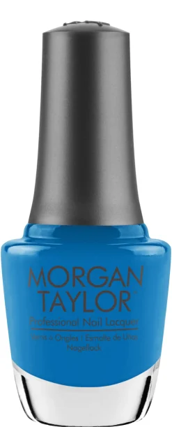 Morgan Taylor Nail Lacquer "I Was Framed", Cerulean Blue Crème, 15mL |.5 fl oz -In Frame Collection