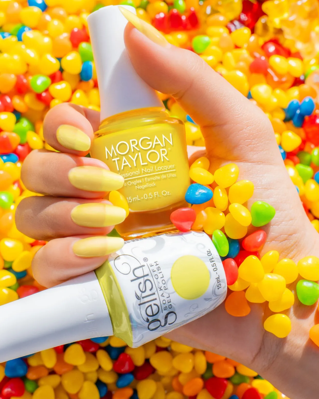 Morgan Taylor Nail Lacquer "Lemon Drop Lush", Sunny Yellow Jelly, 15mL |.5 fl oz - Keep It Juicy Collection