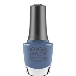 Morgan Taylor Nail Lacquer "Test The Waters" Chiffon Slate Blue Crème - 15 mL | .5 fl oz - 3110482