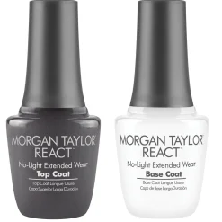 Morgan Taylor React Duo - Extended Wear Nail Lacquer Top and Base Coats, 15 mL | .5 fl. oz.