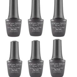 Morgan Taylor React Top Coat - Extended Wear Top Coat 15 mL | .5 fl oz, Case Pack of 6