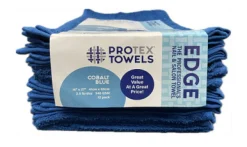 ProTex Edge Hand Towels, Cobalt Blue, 16"x27", 12-Pack