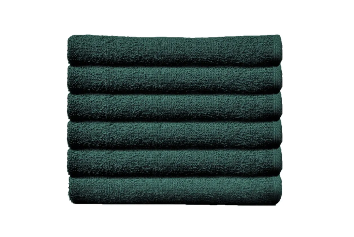 ProTex Edge Hand Towels, Hunter Green, 16"x27", 12-Pack