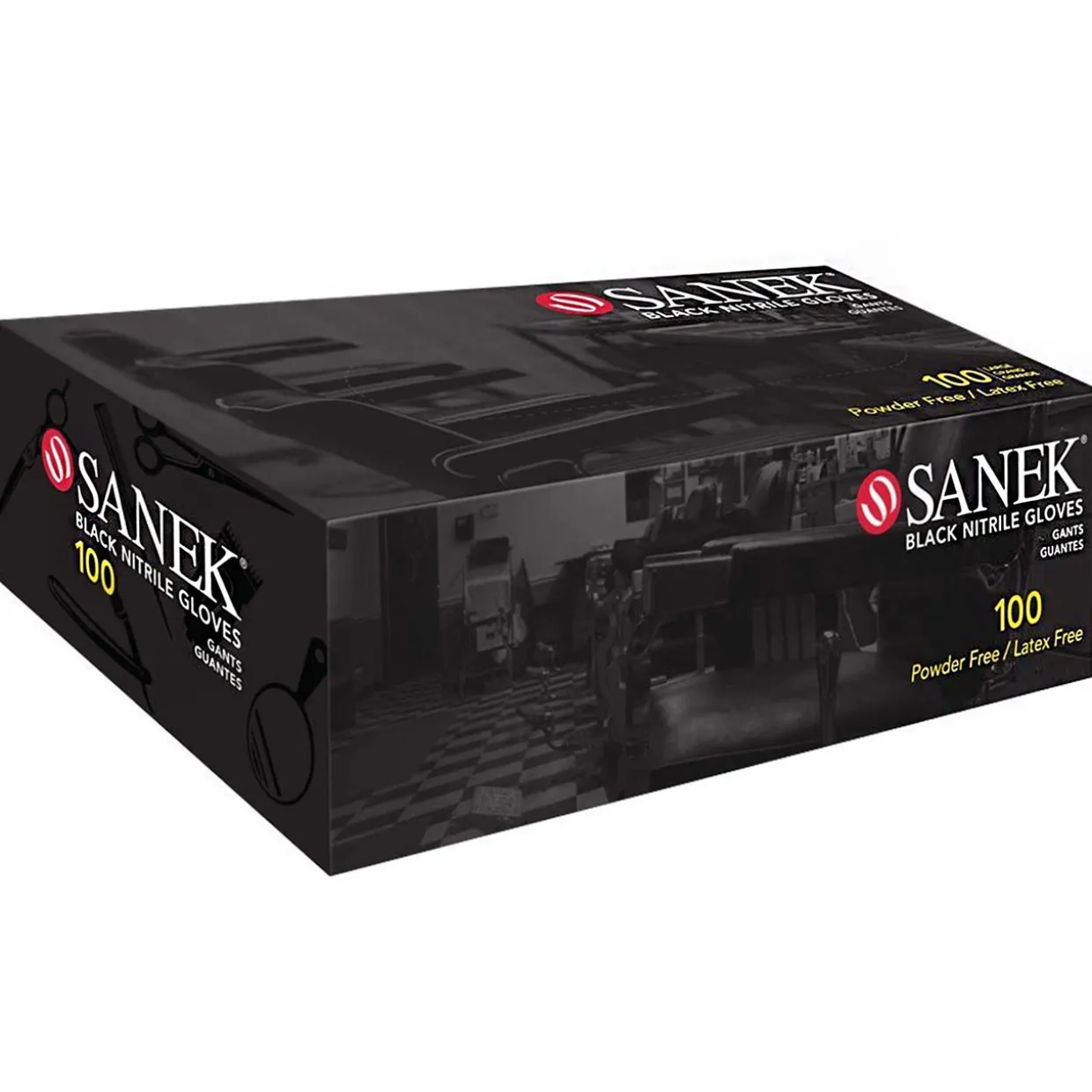 Sanek® Nitrile Gloves Power Free XL Black - Case Pack of 10 Boxes of 100 Gloves