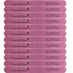 Tropical Shine Anti Bacterial File Lilac 100 Grit (Coarse)- Case Pack of 12