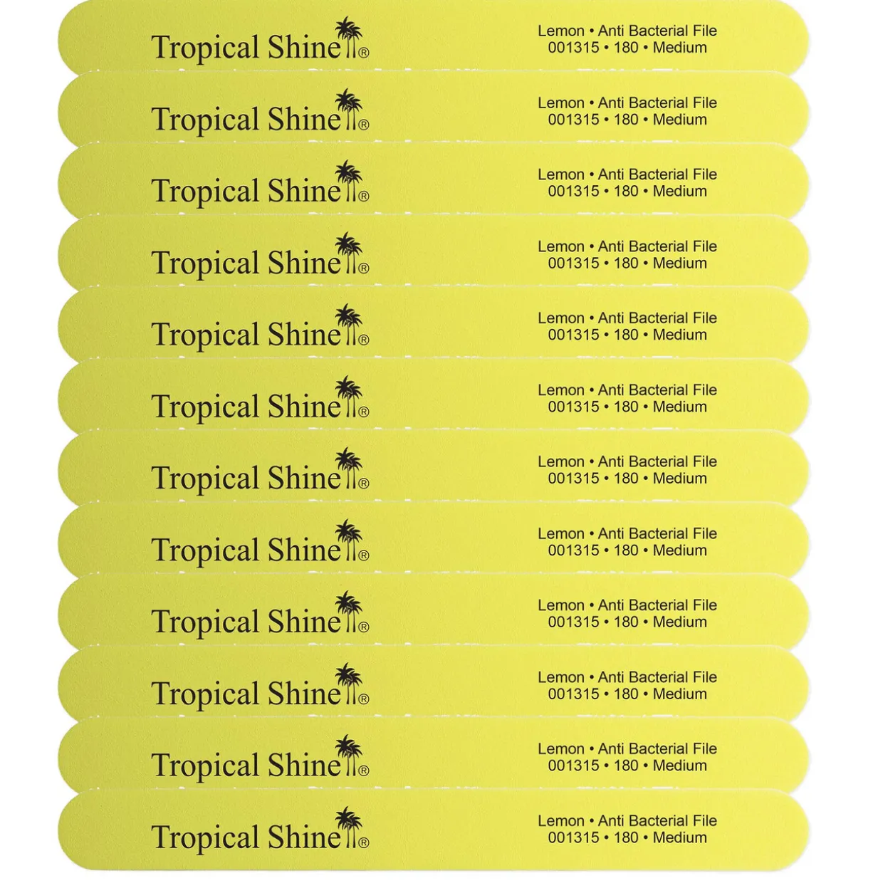 Tropical Shine File Lemon 180 Grit (Medium)- Case Pack of 12