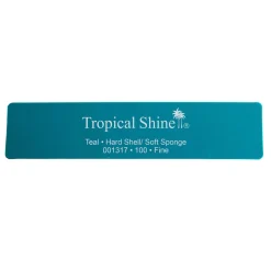 Tropical Shine Hard Shell Soft Sponge 100 Grit, Teal- Case Pack of 12