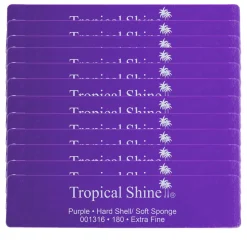 Tropical Shine Hard Shell Soft Sponge 180 Grit, Purple - Case Pack of 12
