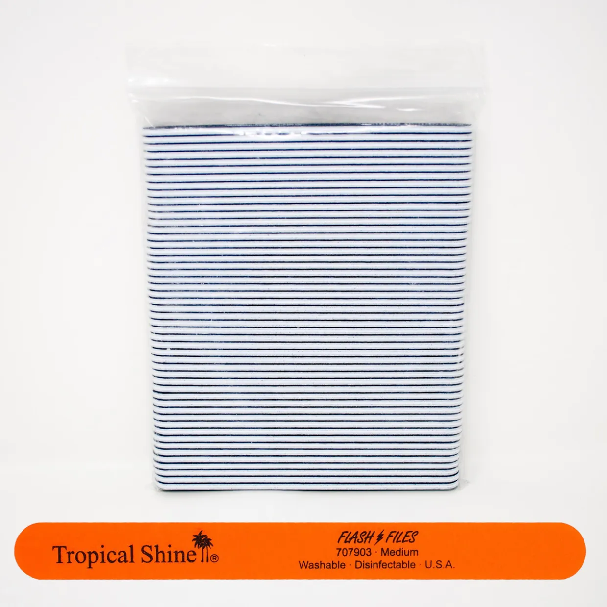 Tropical Shine Orange Flash File 180 Grit (Medium)- Case Pack of 50