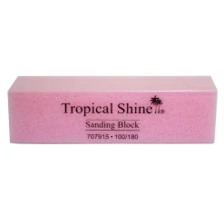 Tropical Shine Pink Sanding Block 100/ 180 Grit (Coarse/ Medium)- Case Pack of 12