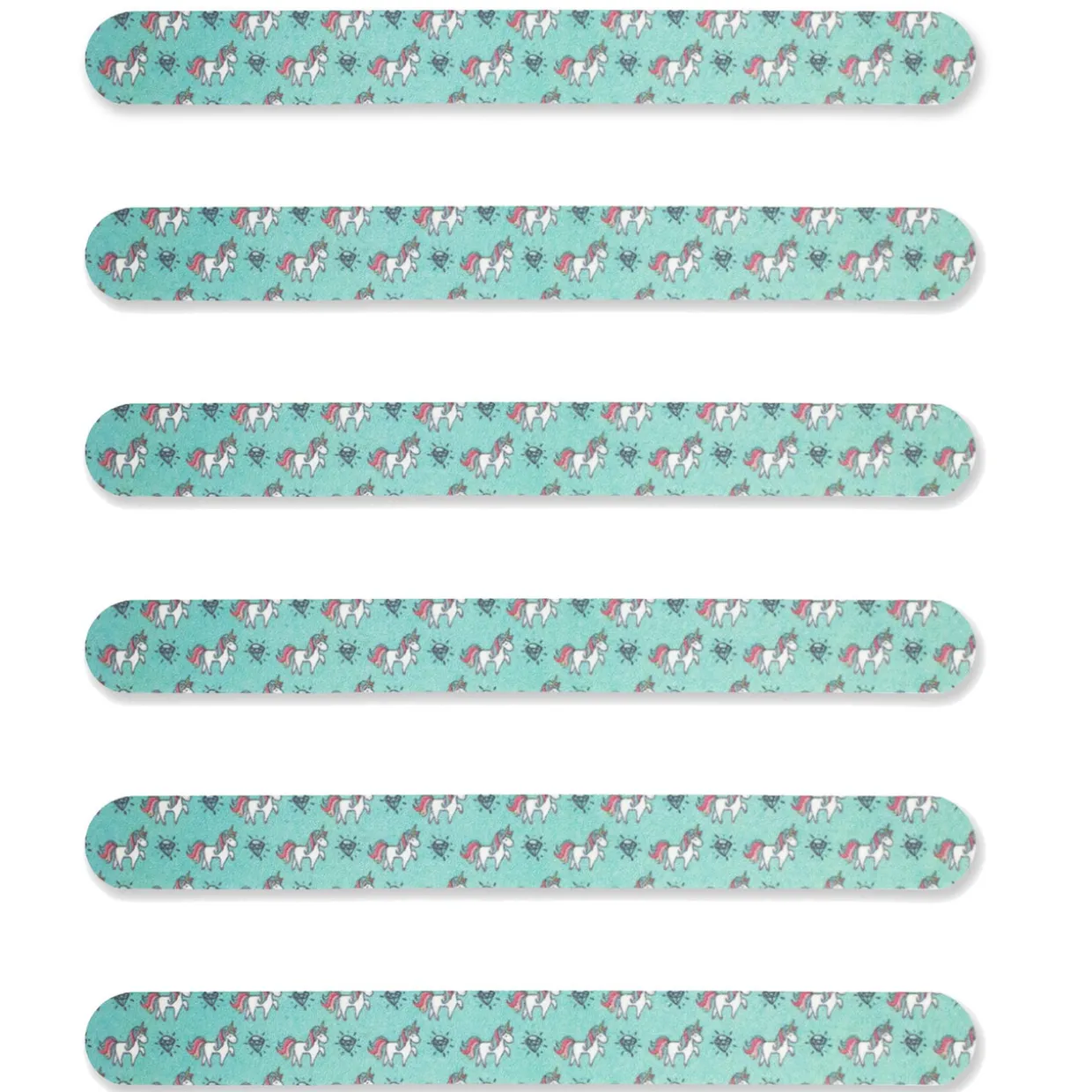 Tropical Shine Trendy Nail File, Unicorn Print, 180/240 Grit- Case Pack of 6