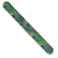 Tropical Shine Trendy Nail File, Peacock Print, 180/240 Grit