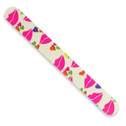 Tropical Shine Trendy Nail File, Lips Print, 180/240 Grit- Case Pack of 6