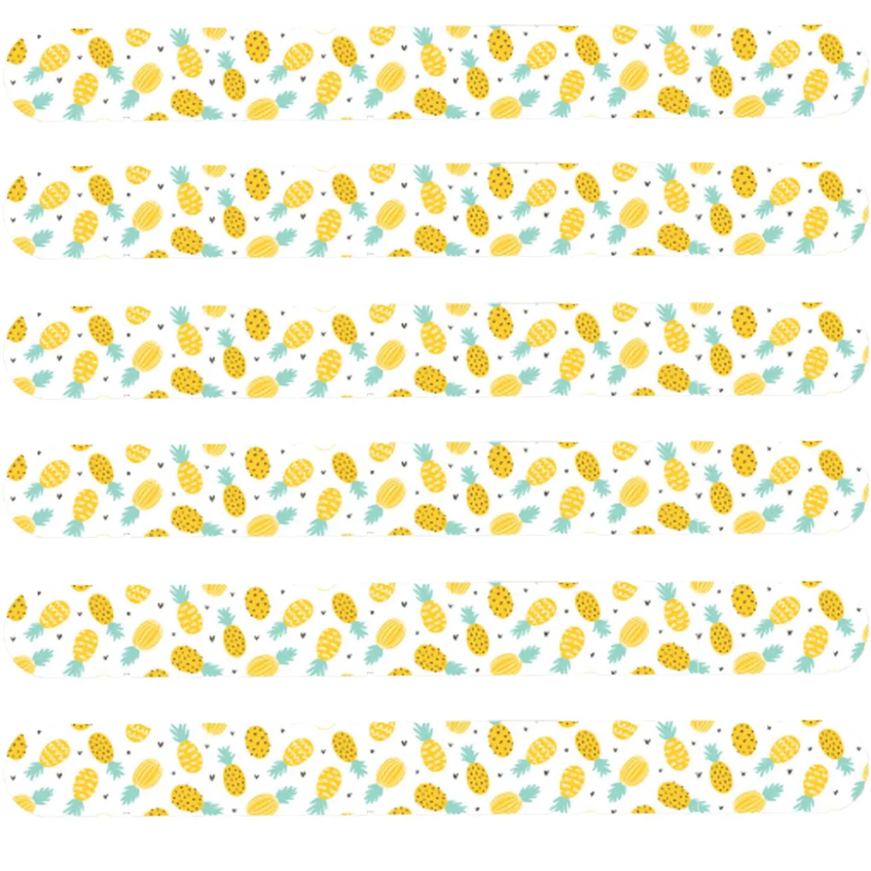Tropical Shine Trendy Nail File, Pineapple Print, 180/240 Grit- Case Pack of 6