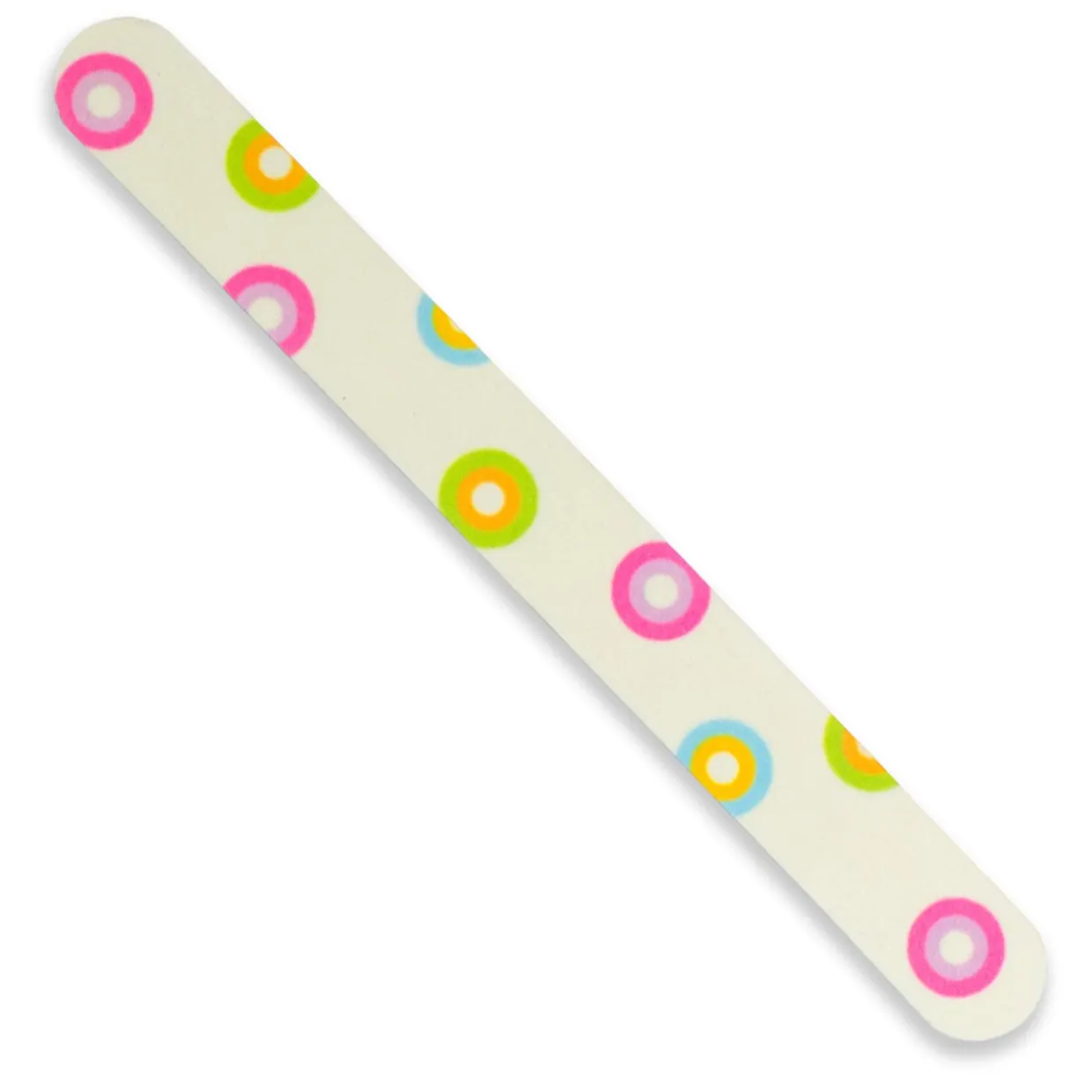 Tropical Shine Trendy Nail File, Circles Print, 180/240 Grit- Case Pack of 6