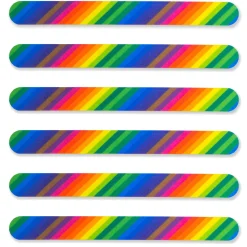 Tropical Shine Trendy Nail File, Rainbow Print, 180/240 Grit- Case Pack of 6
