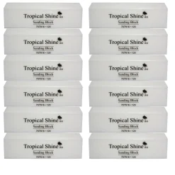 Tropical Shine White Sanding Block 120 Grit (Coarse)- Case Pack of 12