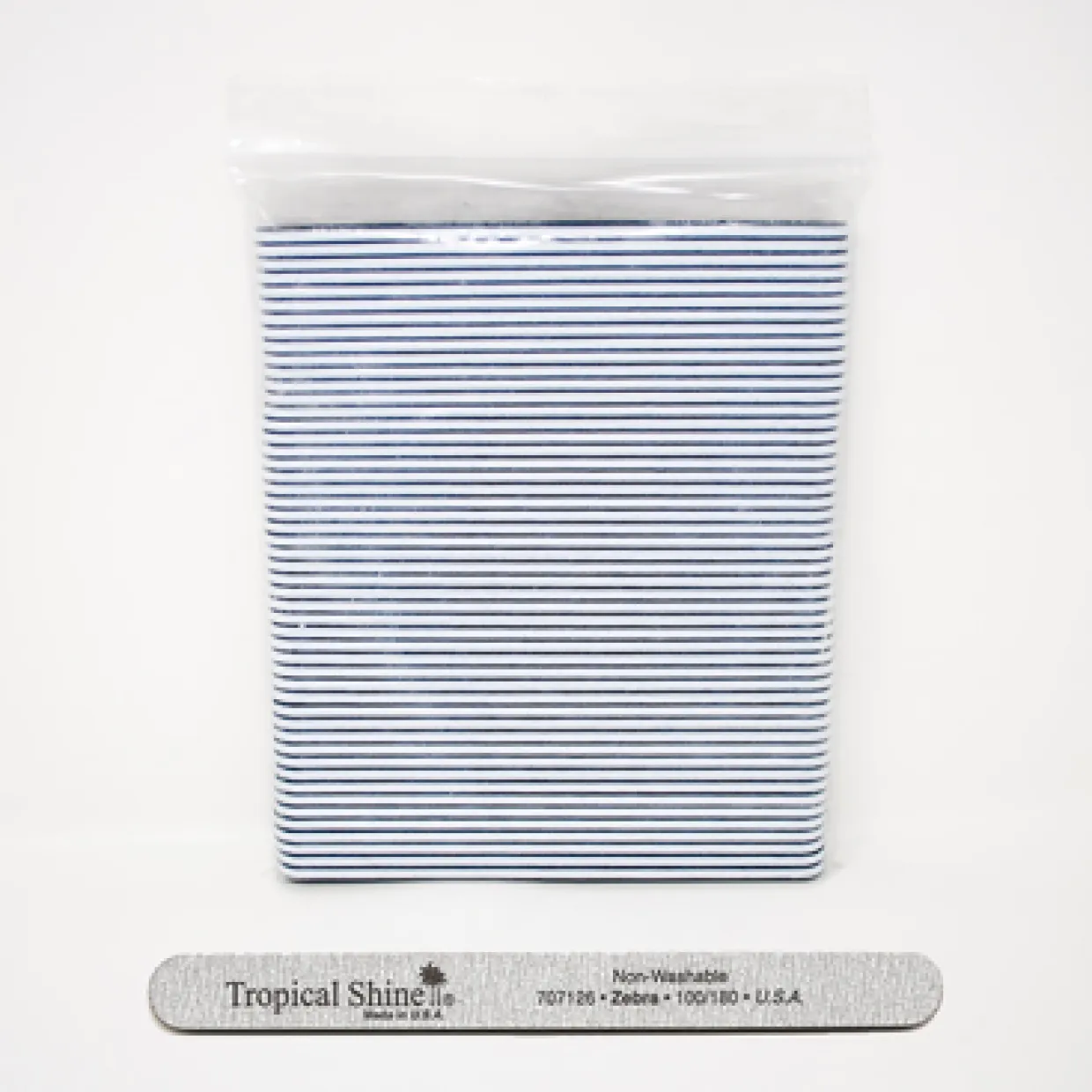 Tropical Shine Zebra File 100/180 Grit (Coarse/ Medium)- Case Pack of 50